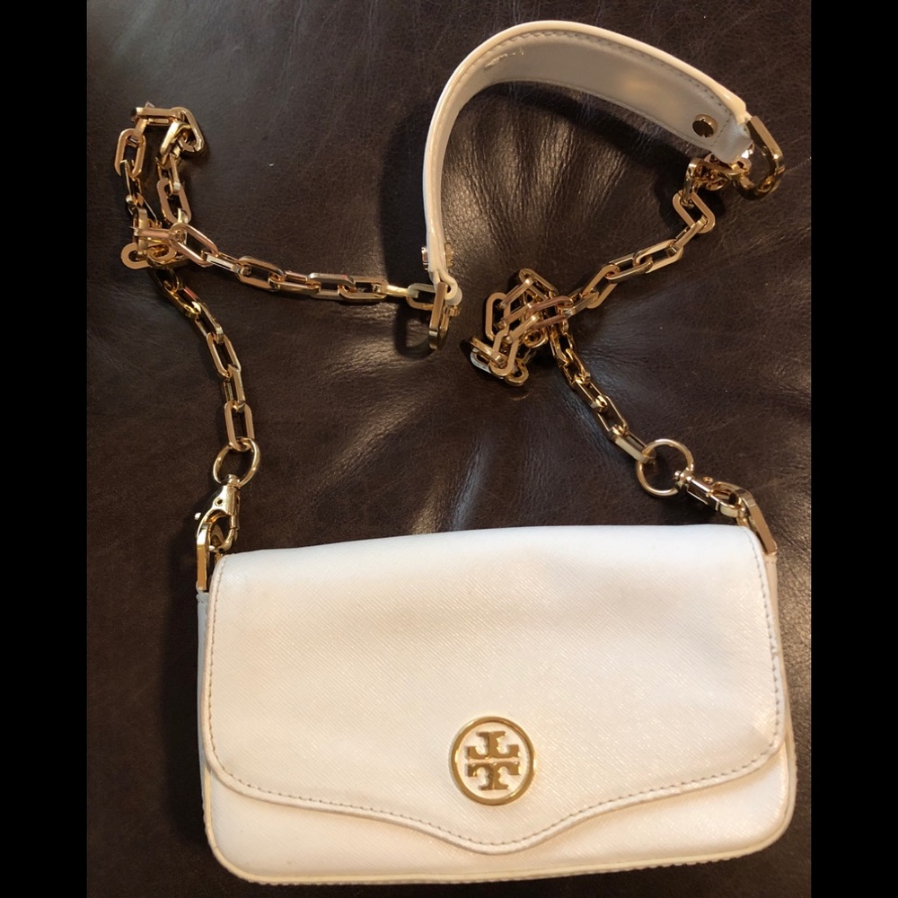 Tory Burch white leather crossbody